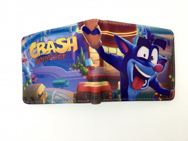 Crashing Wolf two fold  Short wallet 11X9.5CM 60G style  B