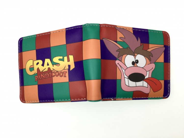 Crashing Wolf two fold  Short wallet 11X9.5CM 60G style  A