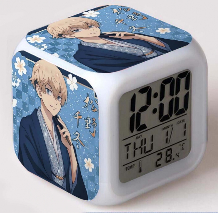 Tokyo Revengers Colorful mood color changing boxed alarm clock