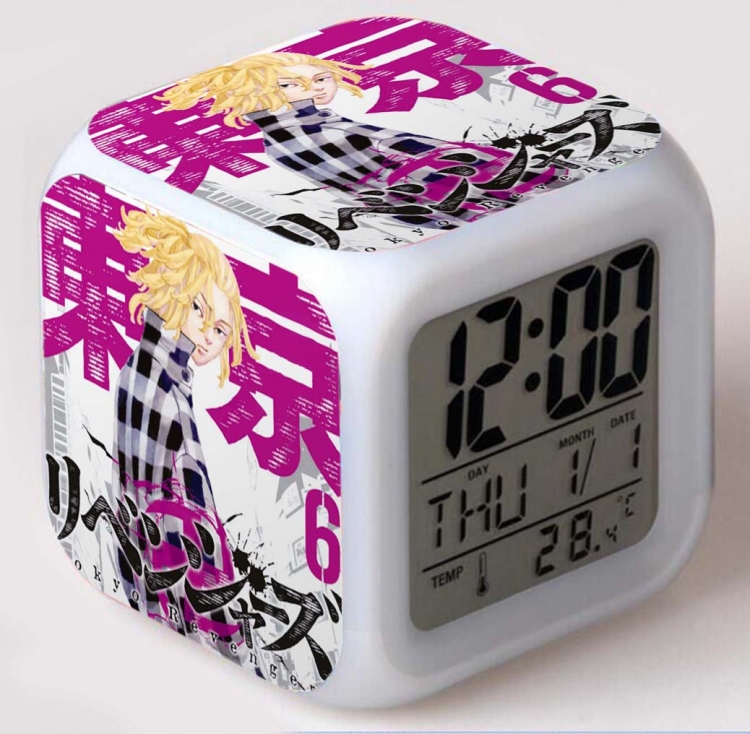 Tokyo Revengers Colorful mood color changing boxed alarm clock