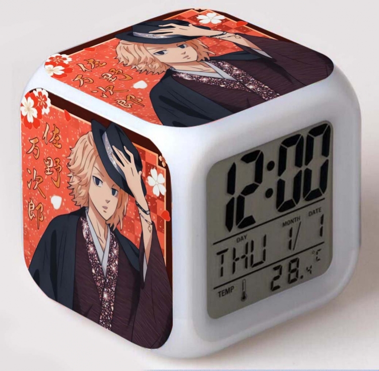 Tokyo Revengers Colorful mood color changing boxed alarm clock