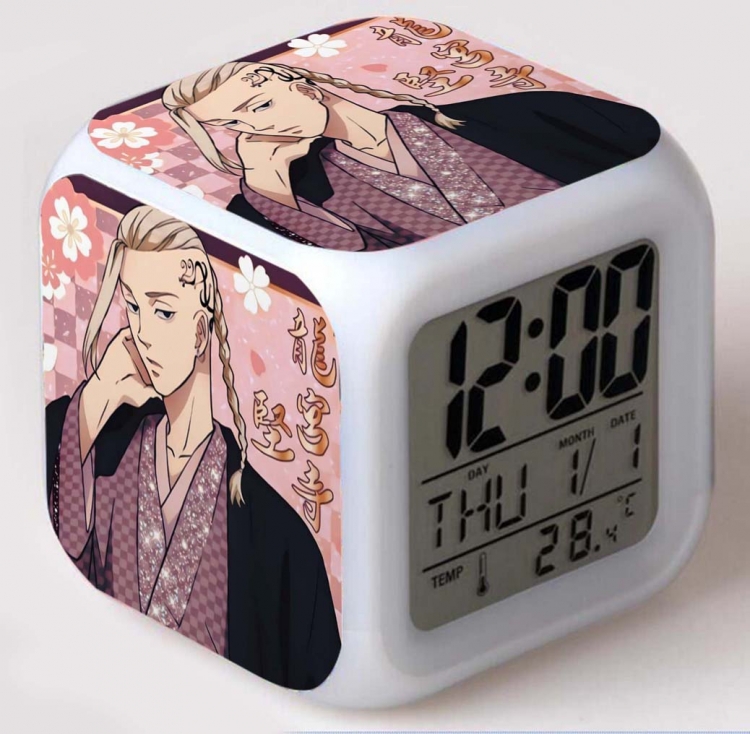 Tokyo Revengers Colorful mood color changing boxed alarm clock