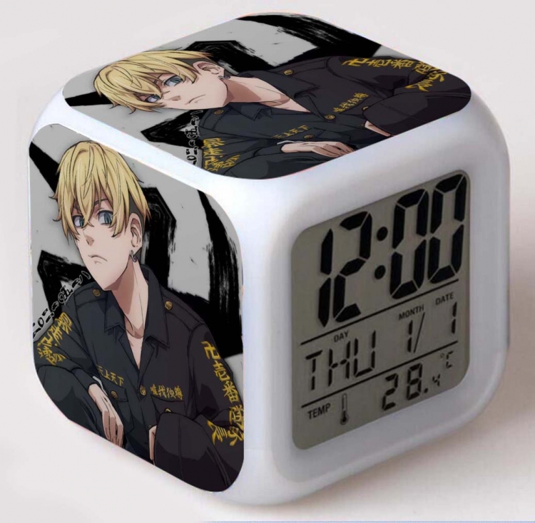 Tokyo Revengers Colorful mood color changing boxed alarm clock