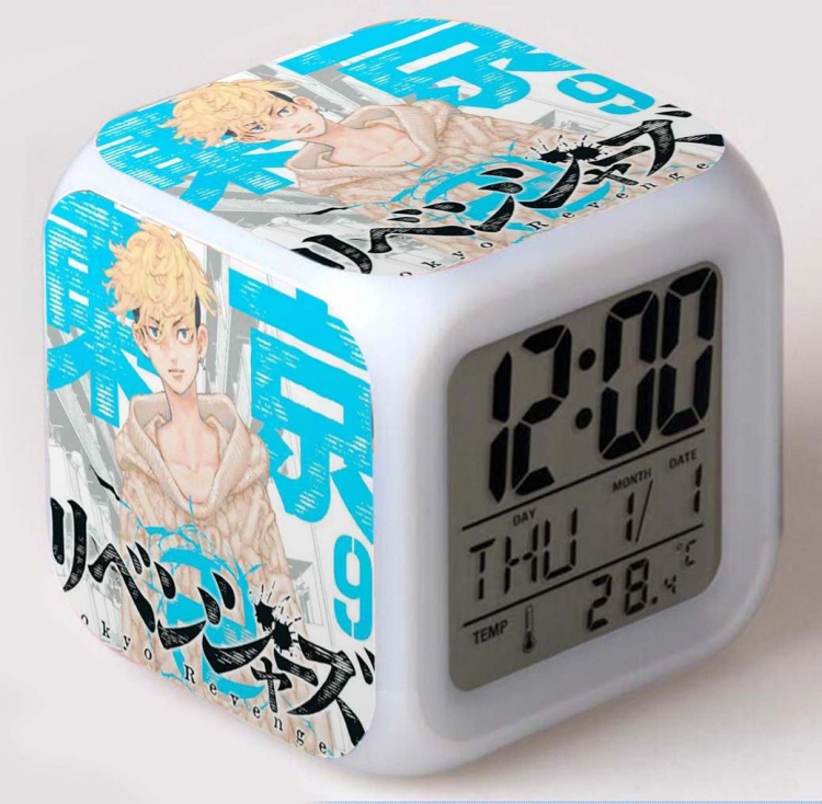 Tokyo Revengers Colorful mood color changing boxed alarm clock