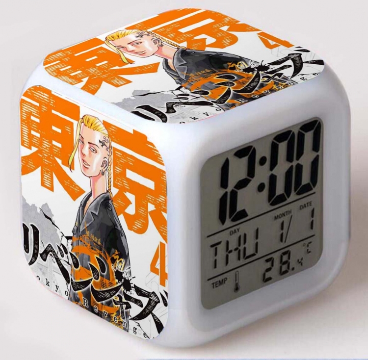 Tokyo Revengers Colorful mood color changing boxed alarm clock