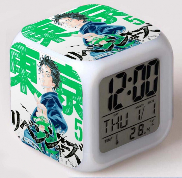 Tokyo Revengers Colorful mood color changing boxed alarm clock
