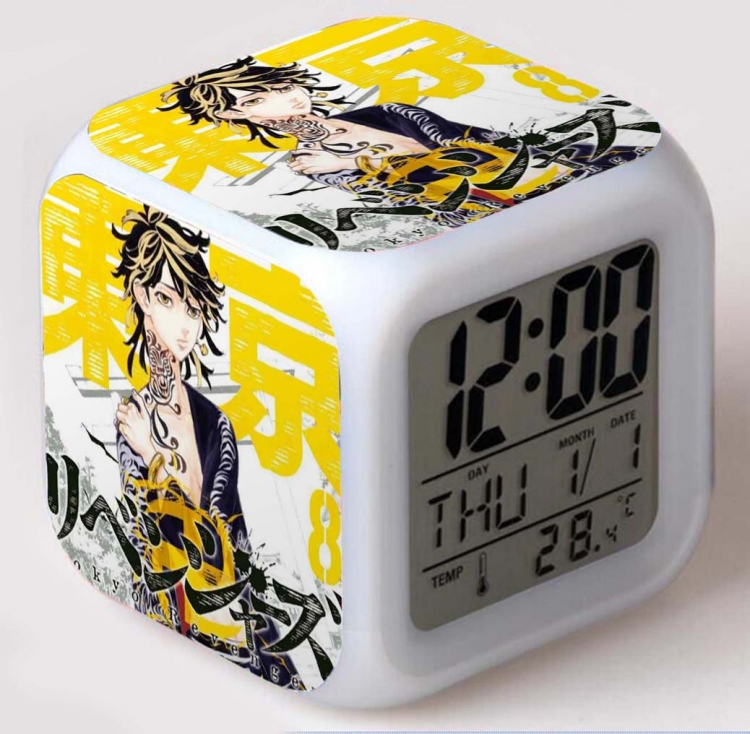 Tokyo Revengers Colorful mood color changing boxed alarm clock