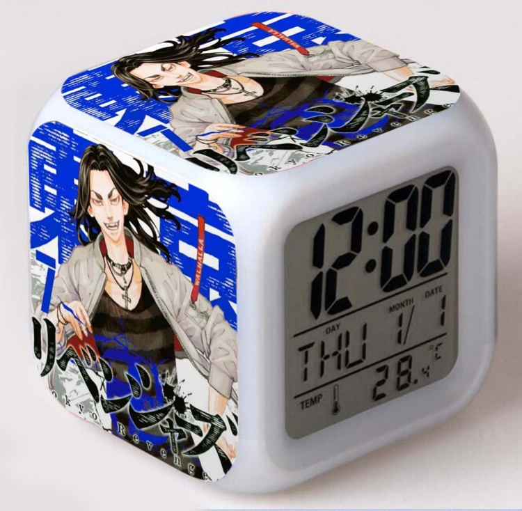 Tokyo Revengers Colorful mood color changing boxed alarm clock