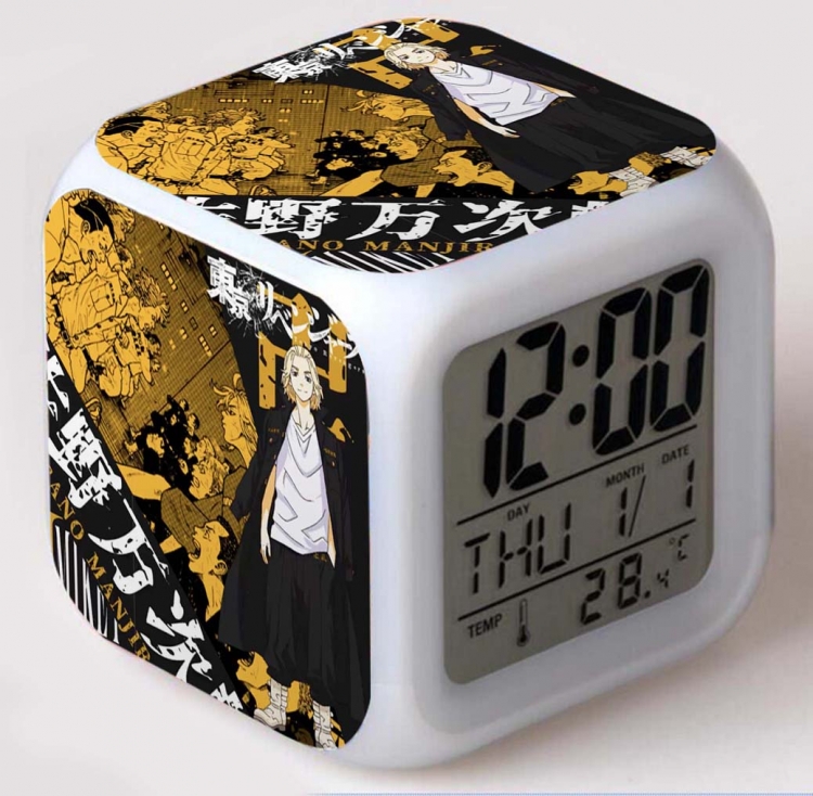Tokyo Revengers Colorful mood color changing boxed alarm clock