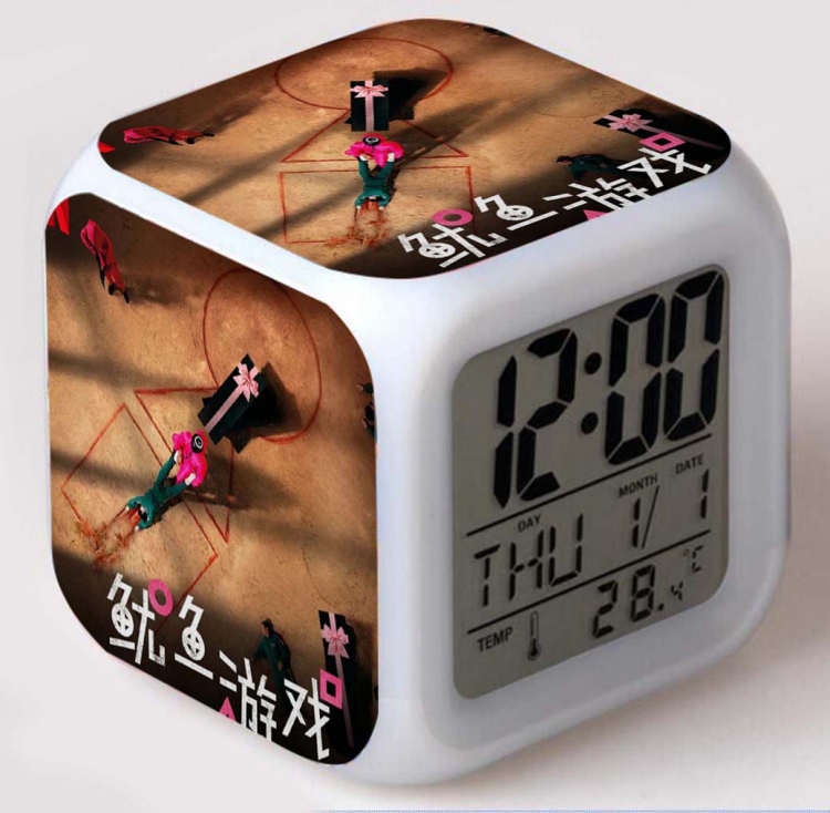 Squid Game Colorful mood color changing boxed alarm clock