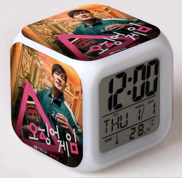 Squid Game Colorful mood color changing boxed alarm clock