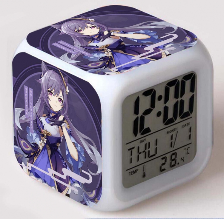 Genshin Impact  Colorful mood color changing boxed alarm clock