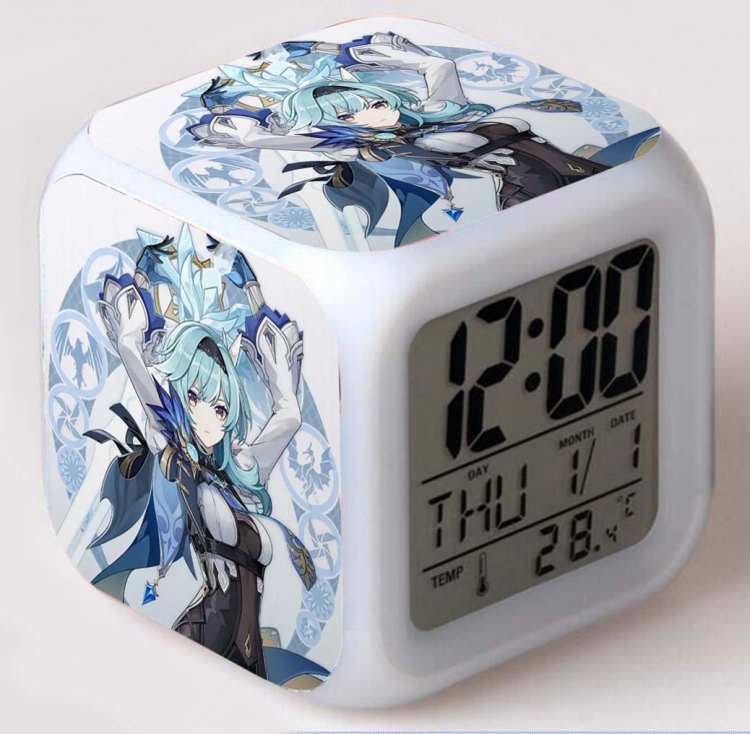 Genshin Impact  Colorful mood color changing boxed alarm clock