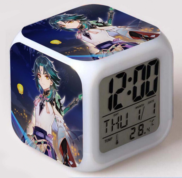 Genshin Impact  Colorful mood color changing boxed alarm clock