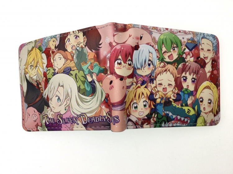 The Seven Deadly Sins two fold  Short wallet 11X9.5CM 60G 