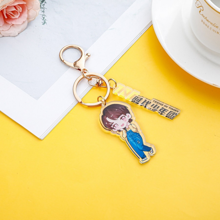 TNT  Cartoon Q version character acrylic keychain pendant price for 5 pcs