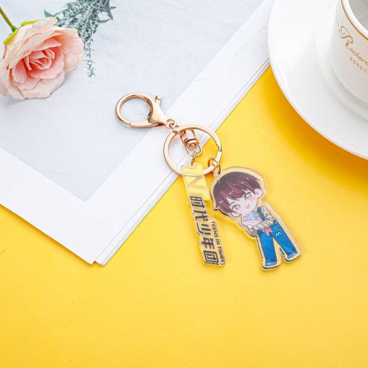 TNT  Cartoon Q version character acrylic keychain pendant price for 5 pcs