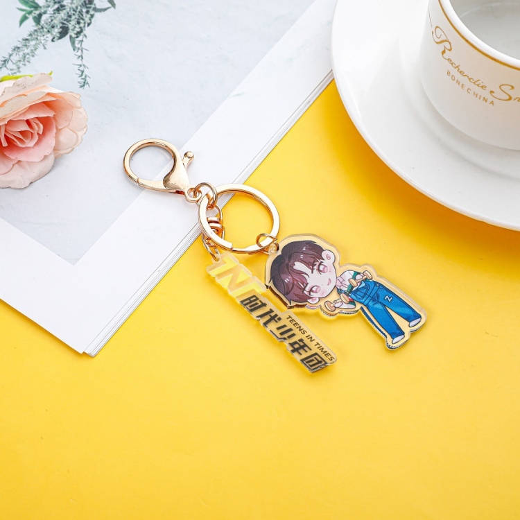 TNT  Cartoon Q version character acrylic keychain pendant price for 5 pcs