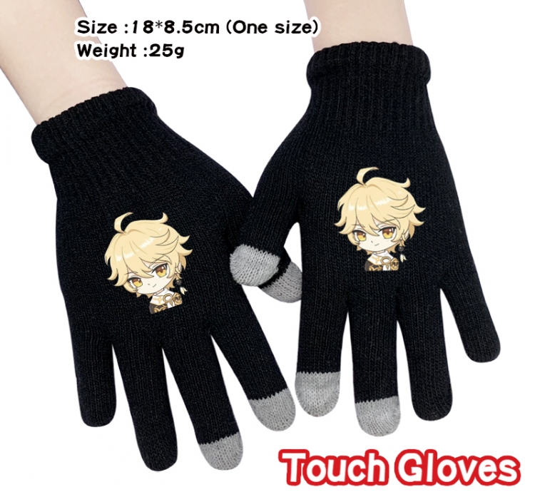 Genshin Impact  Anime knitted full finger gloves 18X8.5CM