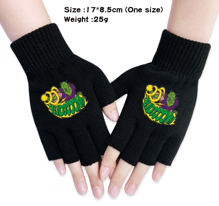 DRAGON BALL Anime knitted half finger gloves
