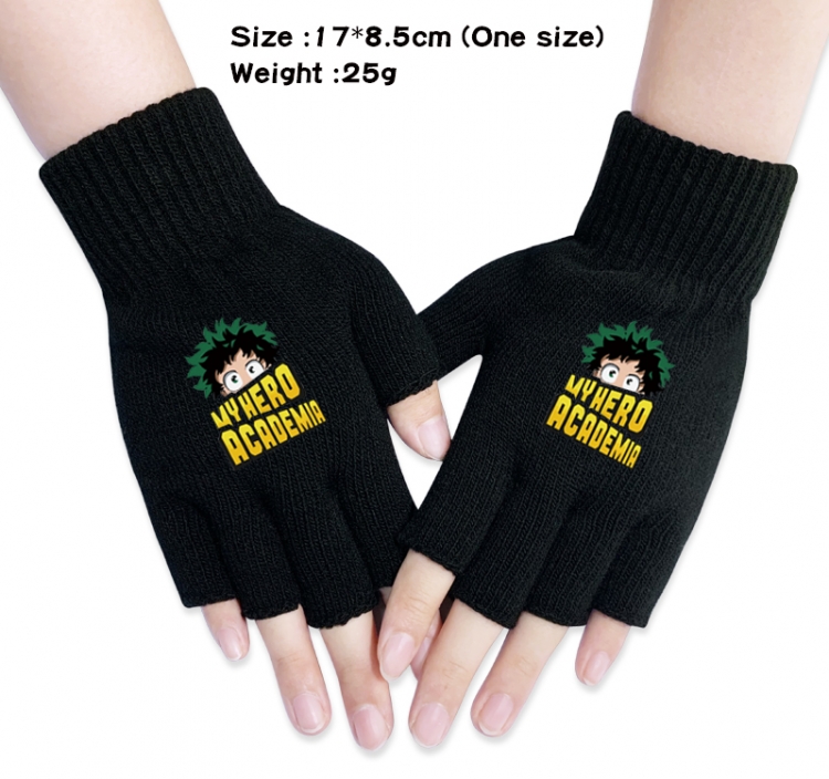 My Hero Academia  Anime knitted half finger gloves 17x8.5cm