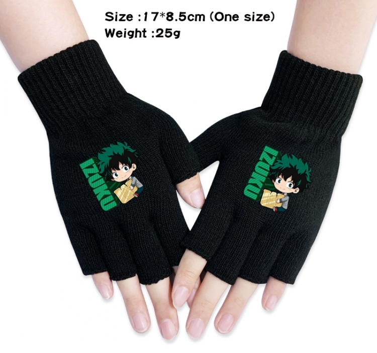 My Hero Academia  Anime knitted half finger gloves 17x8.5cm