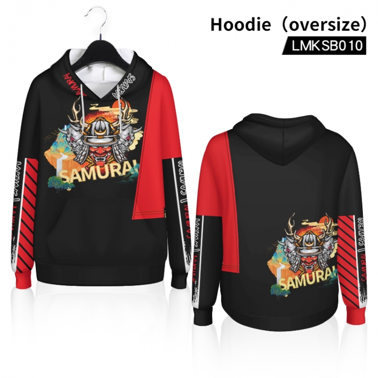 warrior Anime Hooded Sweatshirt oversize LMKSB010