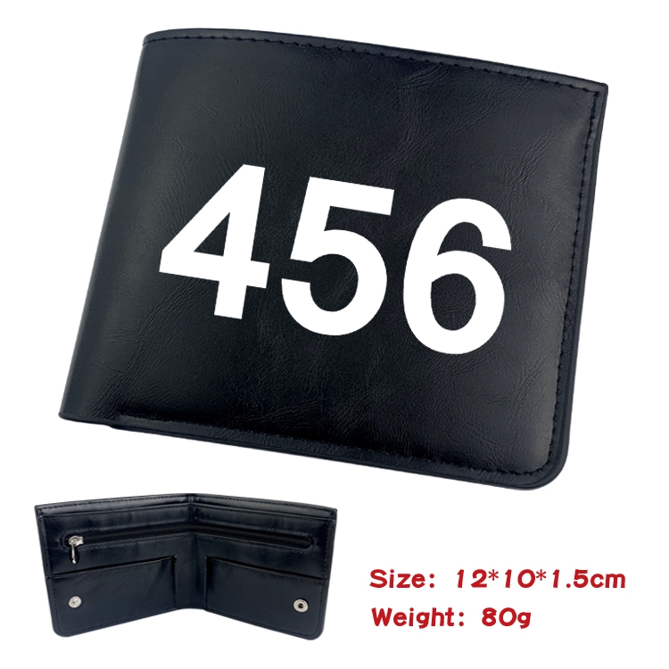 Squid game Film and television soft leather concealed buckle wallet 12X10X1.5CM