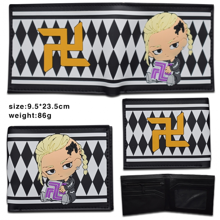 Tokyo Revengers  PVA wallet short bi-fold wallet 9.5X23.5CM style A