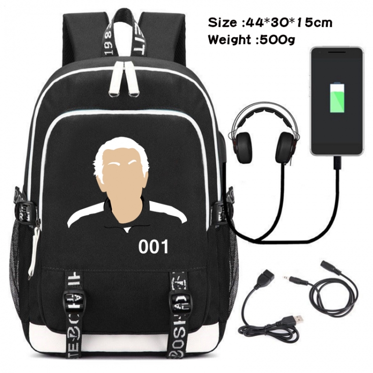 Squid game Data Backpack Waterproof Backpack School Bag 44X30X15CM