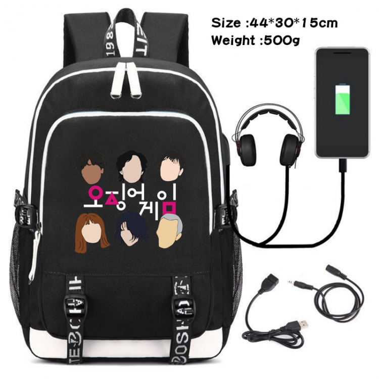 Squid game Data Backpack Waterproof Backpack School Bag 44X30X15CM