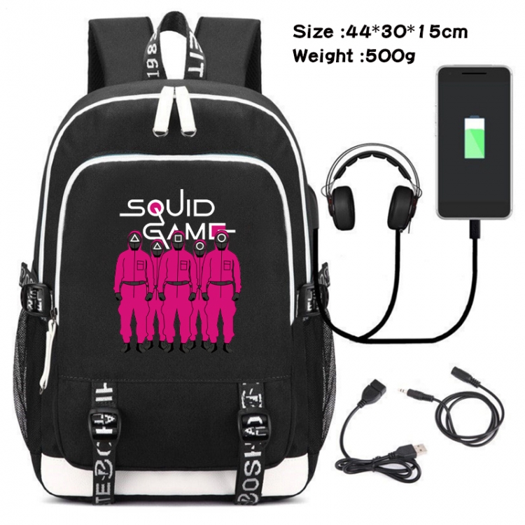 Squid game Data Backpack Waterproof Backpack School Bag 44X30X15CM