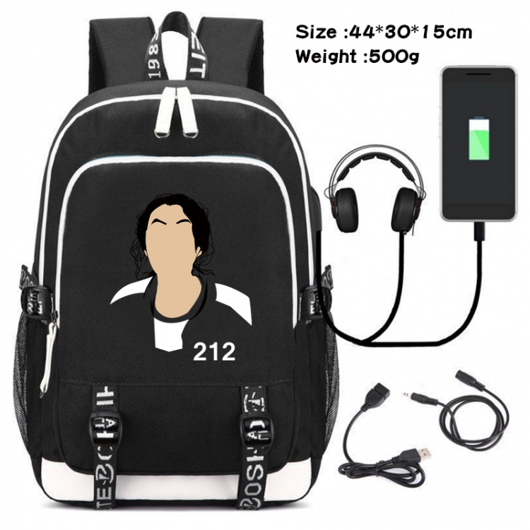 Squid game Data Backpack Waterproof Backpack School Bag 44X30X15CM