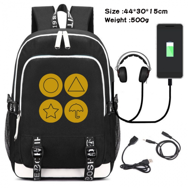 Squid game Data Backpack Waterproof Backpack School Bag 44X30X15CM