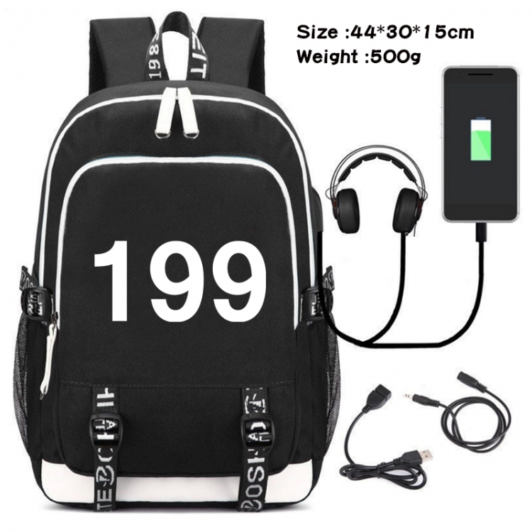 Squid game Data Backpack Waterproof Backpack School Bag 44X30X15CM