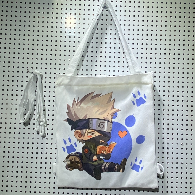 Naruto Double-sided color picture canvas shoulder bag storage bag 33X32cm