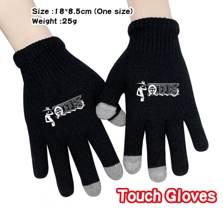 One Piece  Anime knitted full finger gloves 18X8.5CM