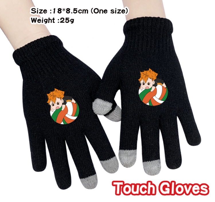 Haikyuu!! Anime knitted full finger gloves 18X8.5CM
