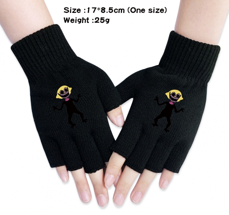 Friday Night Funkin  Anime knitted half finger gloves 17x8.5cm 