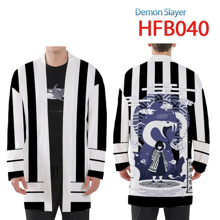 Demon Slayer Kimets Anime Peripheral Full Color Long Kimono  from XS to 4XL HFB-040