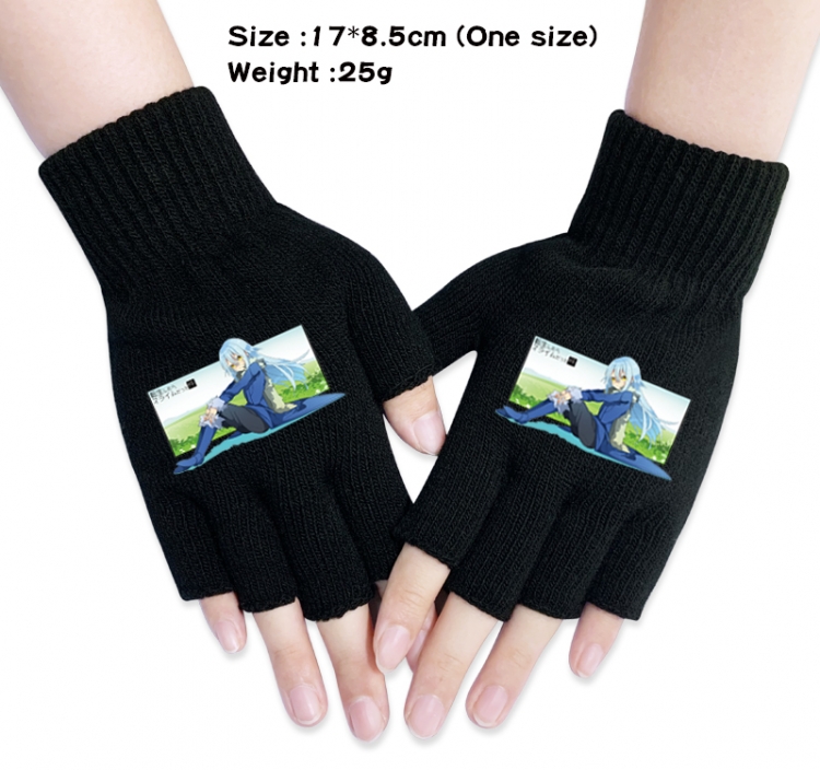 That Time I Got Slim Anime knitted half finger gloves 17x8.5cm