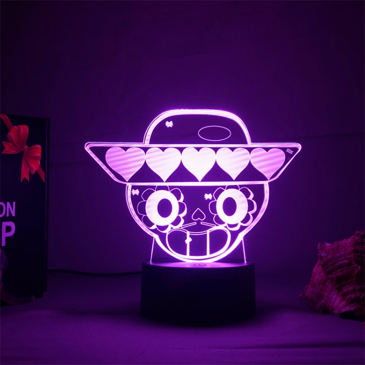 Brawl Stars European  3D night light USB touch switch colorful acrylic table lamp BLACK BASE 4408