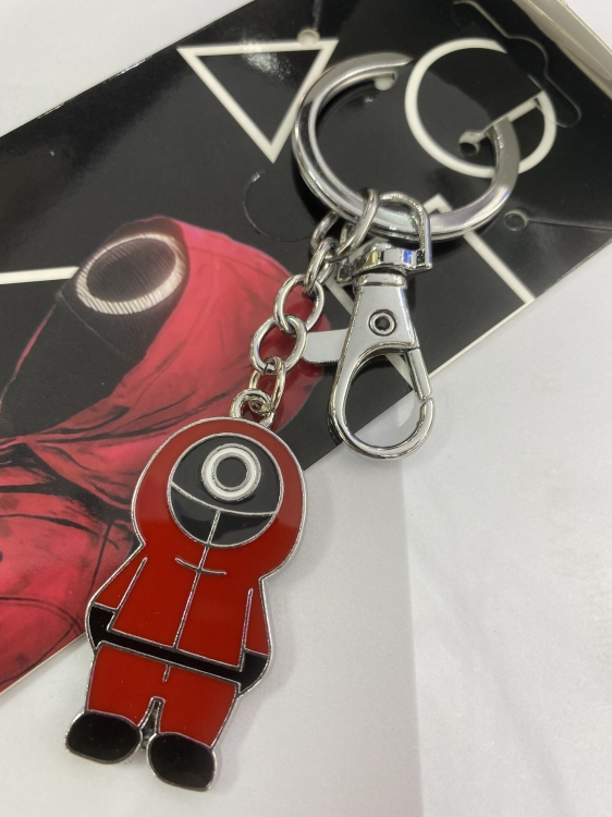 Squid game  peripheral metal keychain pendant style K price for 5 pcs
