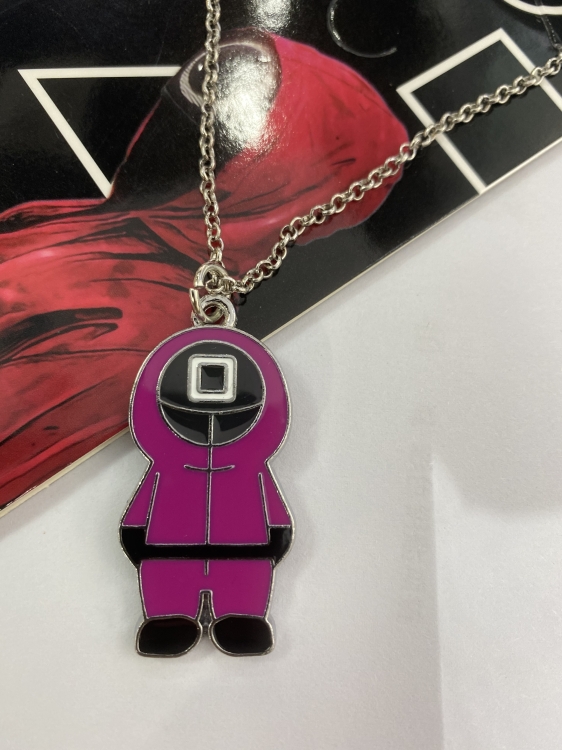 Squid game Anime cartoon metal necklace pendant style E price for 5 pcs