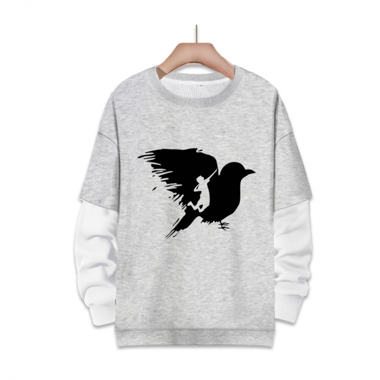 Haikyuu!!  Anime fake two-piece thick round neck sweater from S to 3XL