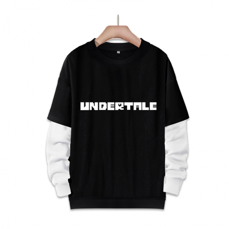 Undertale Anime fake two-piece thick round neck sweater from S to 3XL