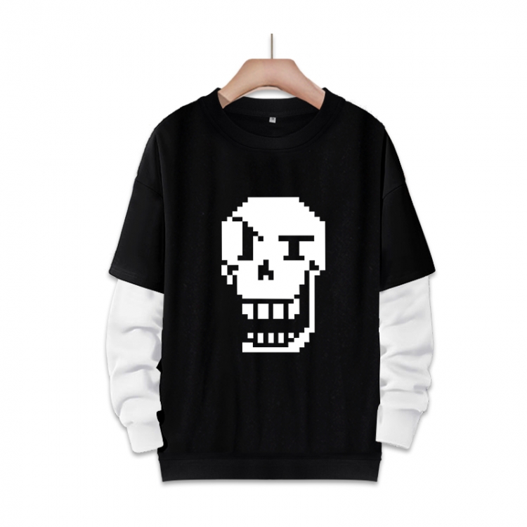 Undertale Anime fake two-piece thick round neck sweater from S to 3XL