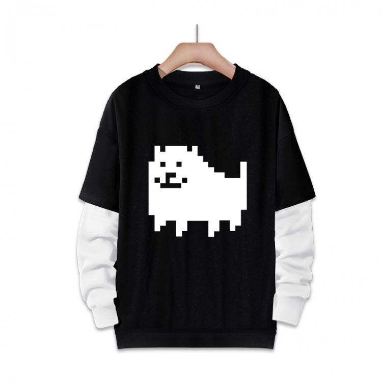 Undertale Anime fake two-piece thick round neck sweater from S to 3XL