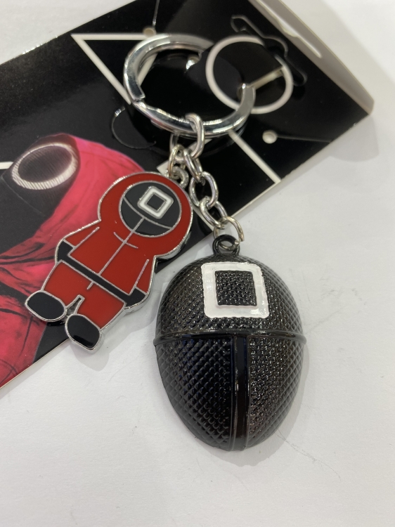 Squid game Animation metal keychain pendant