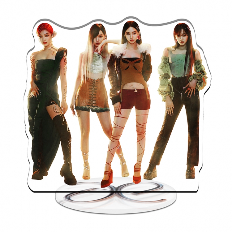 AESPA Korean girl group   acrylic Standing Plates Keychain